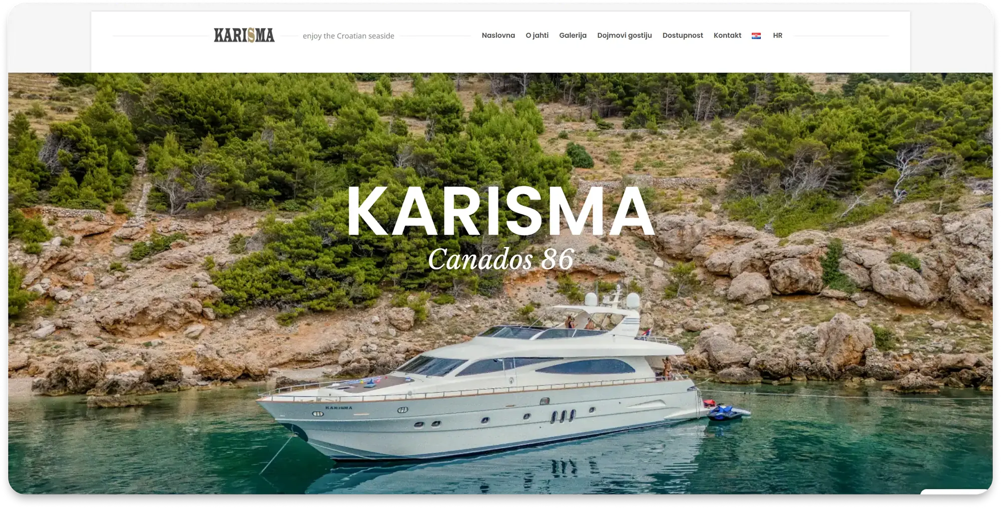 Izrada dvojezične stranice i SEO – Karisma Yachts